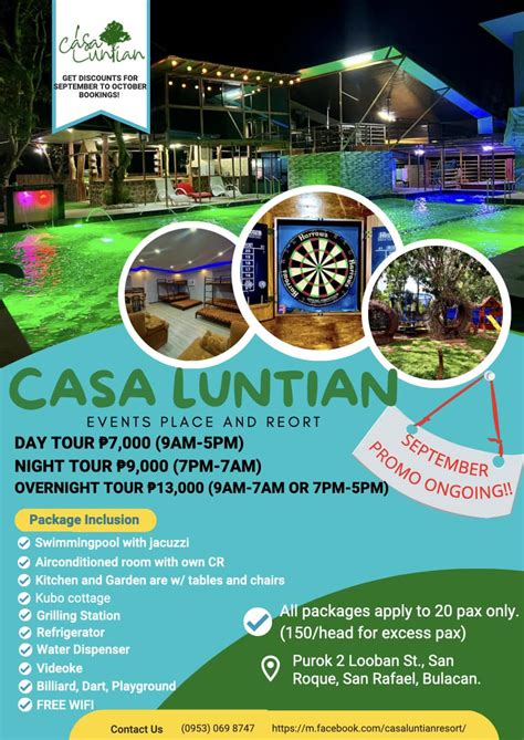 casa luntian events place and resort|SEPTEMBER PROMO .